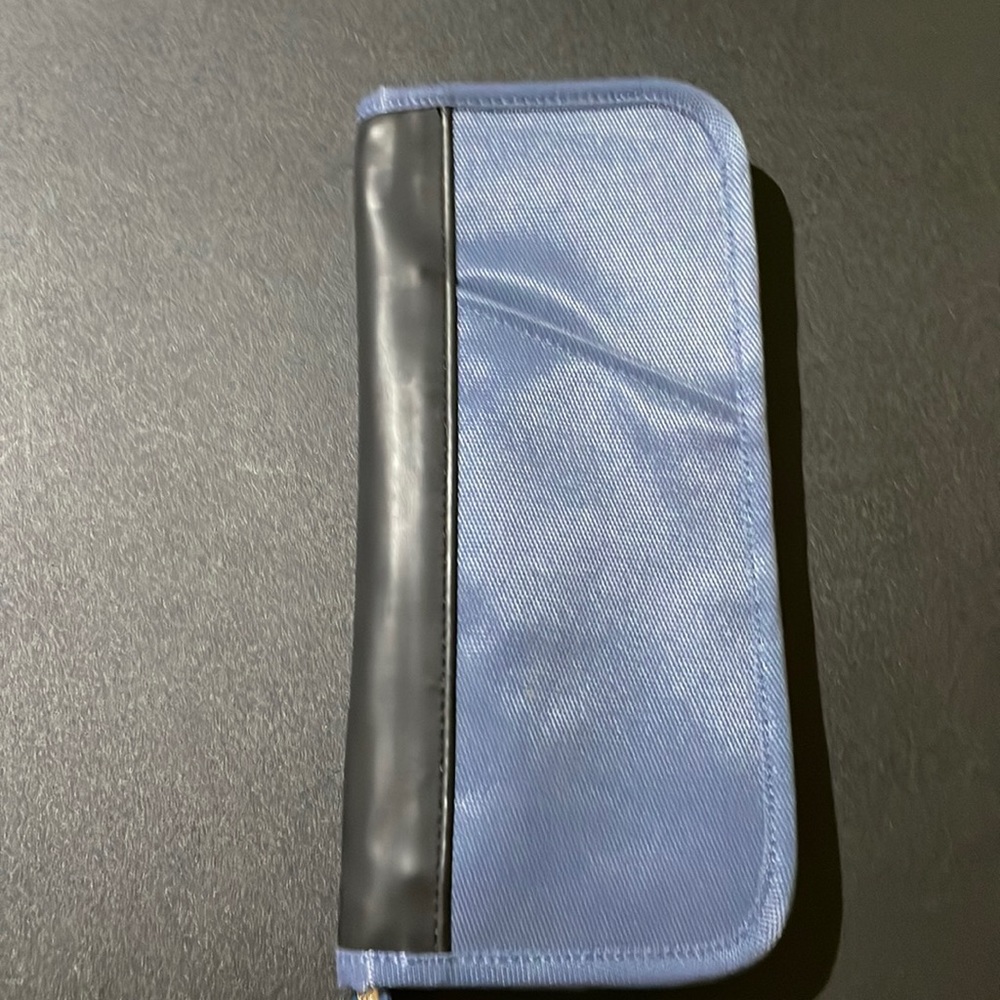 Long canvas wallet with zipper. Durable materials. T Class edition.